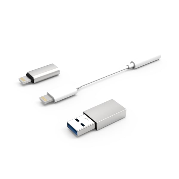 CoolBox COO-CKIT-APPL kaapelin sukupuolenvaihtaja 3.5 mm Lightning Valkoinen