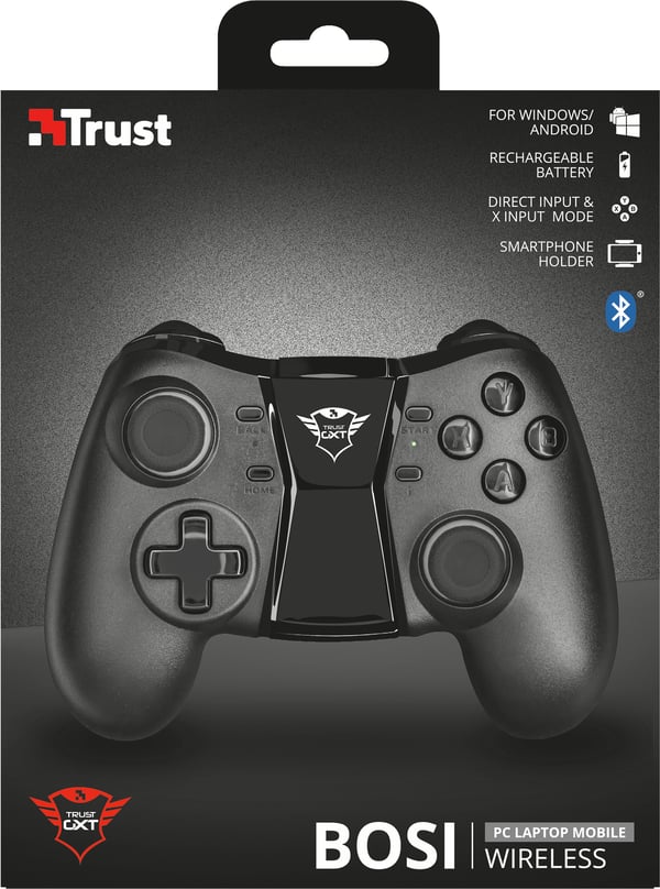Trust GXT 590 Bosi Svart Bluetooth Spelplatta Analog / Digital Android, PC