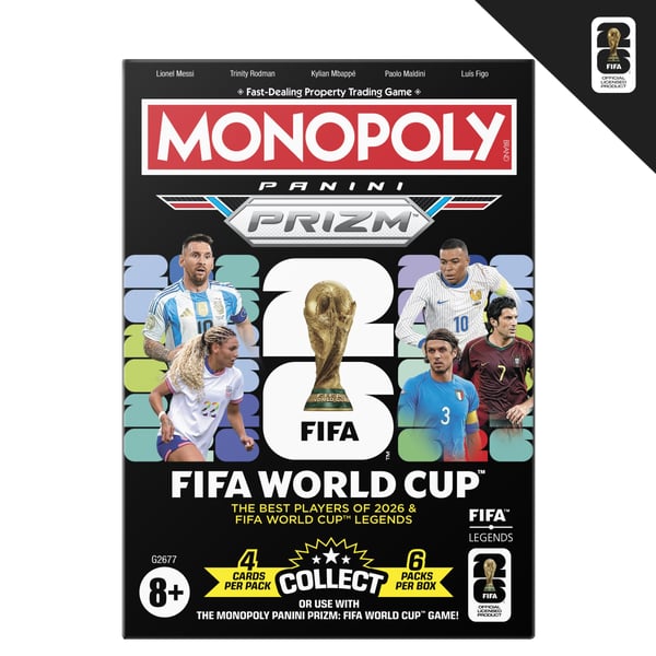 Monopoly Boosterboks med Panini Prizm FIFA World Cup