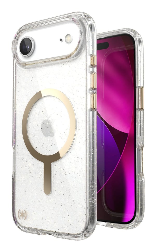 Speck Presidio Lux MagSafe - iPhone Air Cover (Glitter / Guld Metallic)