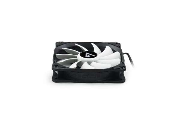 ABYSM Breeze Computerkabinet Ventilator 12 cm Sort, Hvid
