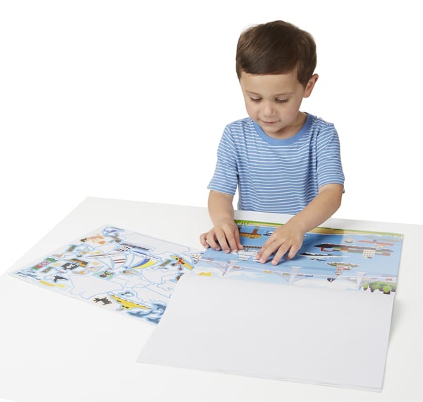 Melissa & Doug Reusable Sticker Pad - Vehicles lasten tarra