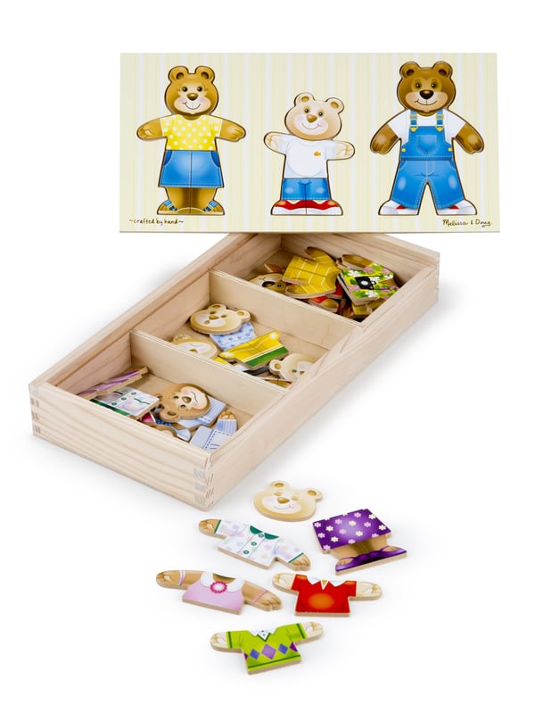 Melissa & Doug Bear Family Dress-Up Formpussel 45 styck Tecknade serier