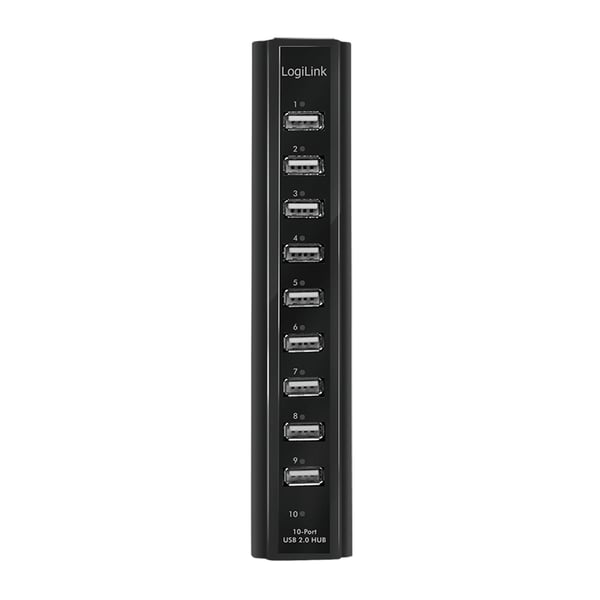LogiLink UA0096 gränssnittshubbar USB 2.0 480 Mbit/s Svart