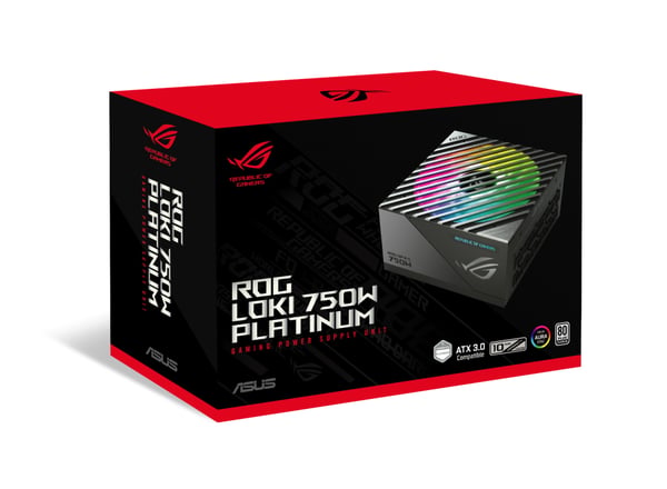 ASUS ROG Loki SFX-L 750W Platinum strömförsörjningsenheter 20+4 pin ATX Svart, Silver