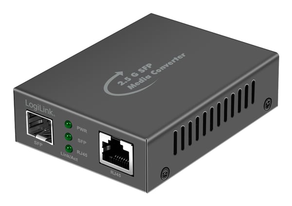 LogiLink NMC002 netværksomformer til medie 2500 Mbit/s Sort