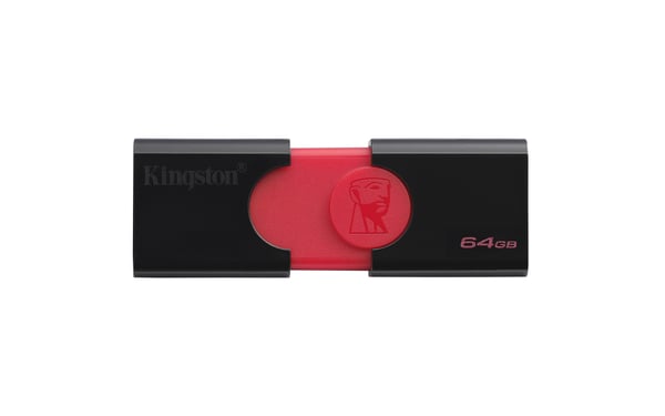 Kingston Technology DataTraveler 106 USB-muisti 64 GB USB A-tyyppi 3.2 Gen 1 (3.1 Gen 1) Musta, Punainen