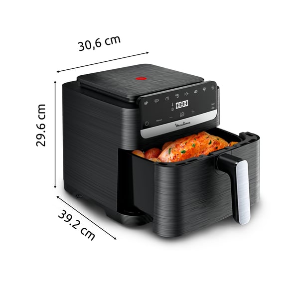 Moulinex Easy Fry Mega Compact EZ8618 Single 7,5 l Fristående 2020 W Varmluftsfritös Svart