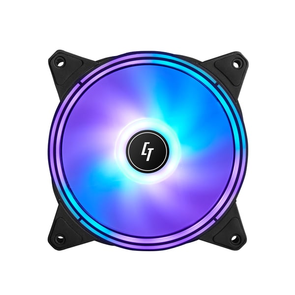Chieftec NF-1225RGB kylsystem för dator Datorväska Fan 12 cm Svart 1 styck