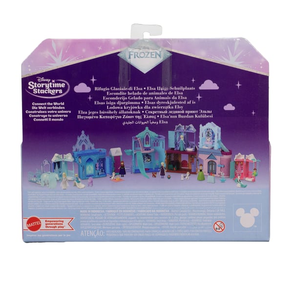 Disney Frozen Storytime Stackers Elsa -pikkunukke ja Icy Animal Hideaway -lelupakkaus, jossa naali- ja lintuhahmot