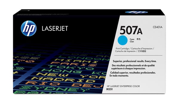 HP 507A, alkuperäinen syaani LaserJet-värikasetti HP 507A, alkuperäinen syaani LaserJet-värikasetti