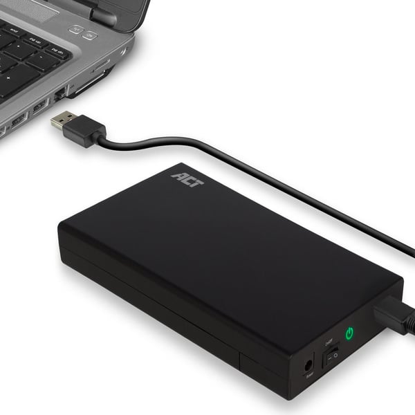 ACT AC1405 tallennusaseman kotelo HDD-/SSD-kotelo Musta 3.5"
