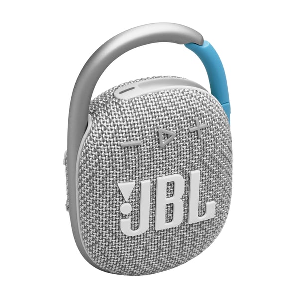 JBL Clip 4 Eco Bærbar stereohøjttaler Blå, Hvid 5 W