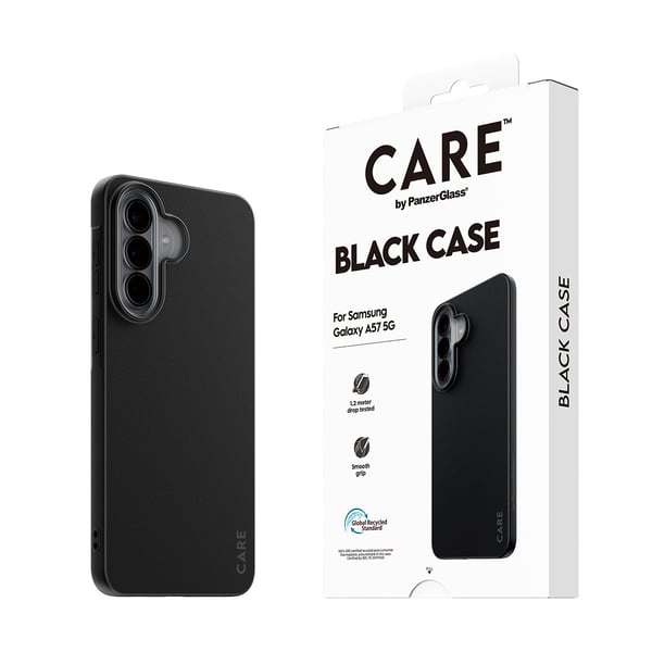 PanzerGlass CARE™ by ® TPU Case Black Samsung Galaxy A57 5G mobiltelefonfodral 17 cm (6.7") Mobilskal Transparent