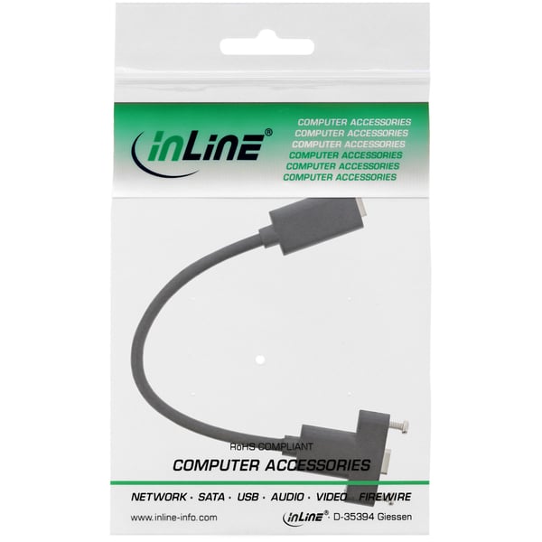 InLine 33441H USB-kablar USB 3.2 Gen 2 (3.1 Gen 2) 0,2 m USB C 5 Gbit/s Svart