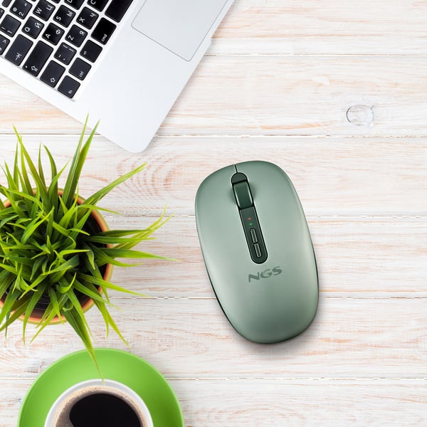 NGS FOG DUAL GREEN datormöss Universal Ambidextrous Trådlös RF + Bluetooth 1600 DPI