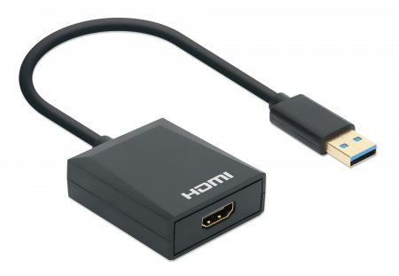 Manhattan 153690 USB-grafikadapter Svart