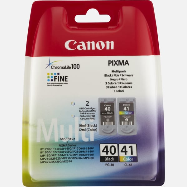 Canon PG-40 / CL-41 blækpatron 2 stk Original Foto cyan, Foto magenta, Sort, Foto gul