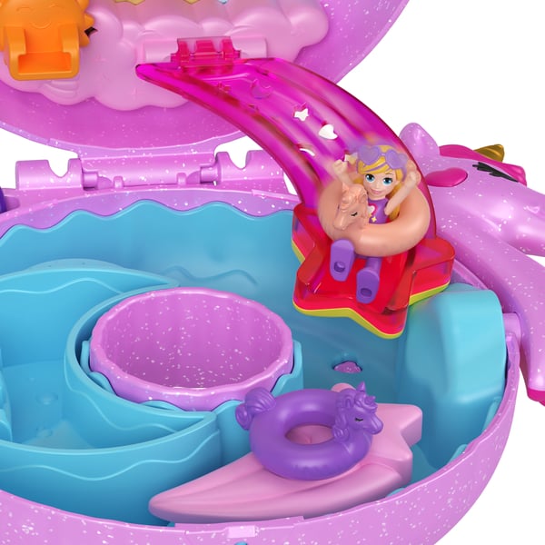 Polly Pocket SPARKLE COVE ADVENTURE Unicorn Floatie Compact