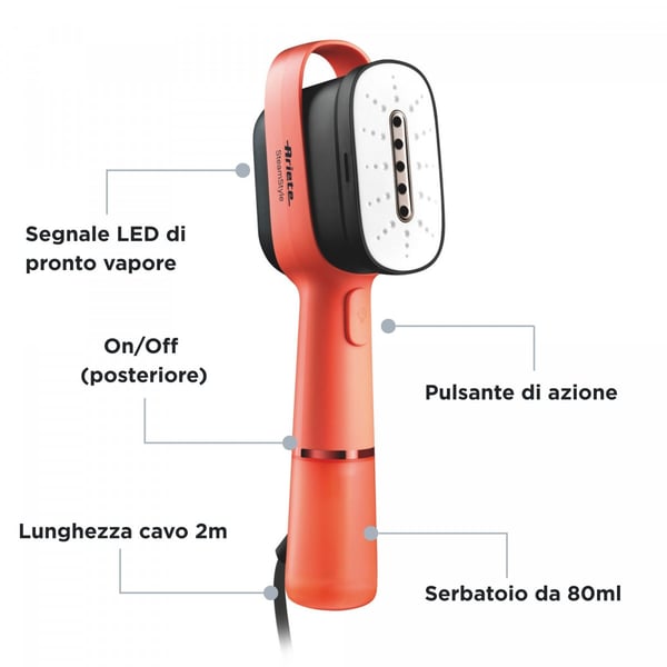 Ariete 4301/02 Håndholdt beklædningsdamper 0,08 L 1200 W Orange