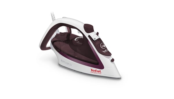 Tefal EasyGliss Plus FV5714 strykjärn Torr & Ångstrykjärn Durilium stryksula 2400 W Bordeaux, Vit