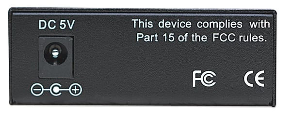 Intellinet 506519 mediakonverterare för nätverk 100 Mbit/s 1310 nm Flerläge Svart