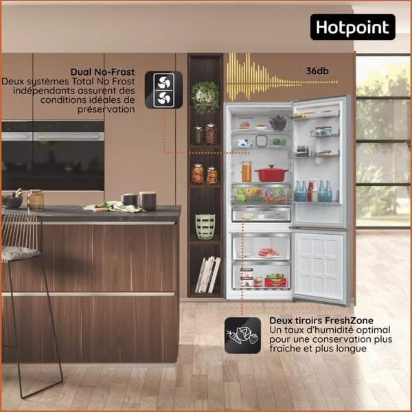 Hotpoint HPAK2 6472 XP4E Fritstående 475 L Rustfrit stål