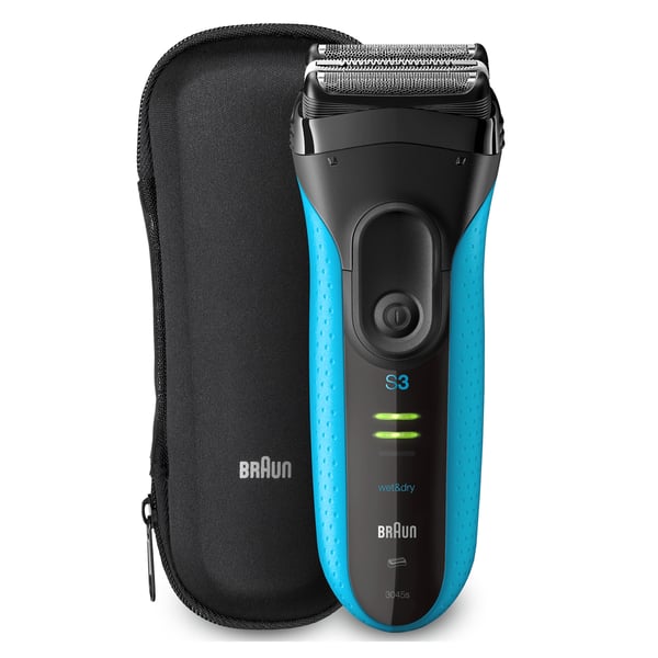 Braun Series 3 ProSkin 3045s Teräverkollinen parranajokone Trimmeri Musta, Sininen