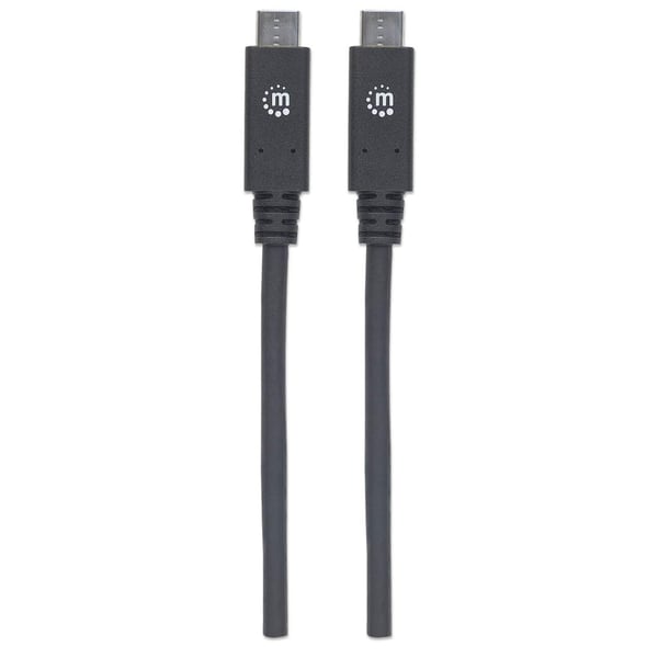 Manhattan 355223 USB-kabel USB 3.2 Gen 2 (3.1 Gen 2) 1 m USB C 10 Gbit/sek. Sort