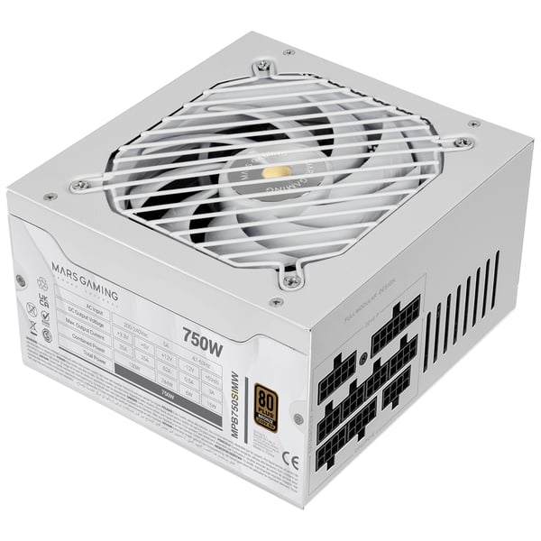Mars Gaming MPB750SIMW enhed til strømforsyning 750 W 24-pin ATX ATX Hvid