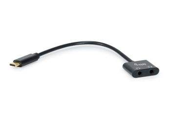 Equip 133469 lydkabel 0,15 m USB C 2 x 3.5mm Sort