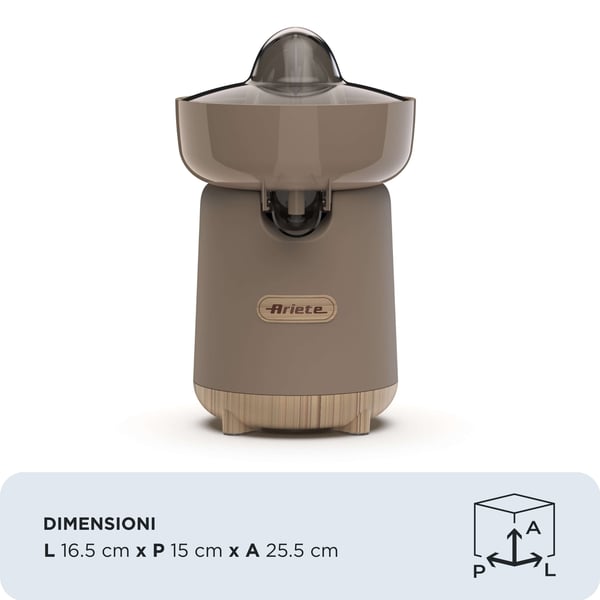Ariete 0417/07 elektrisk citruspress 0,5 l 40 W Trä, Beige