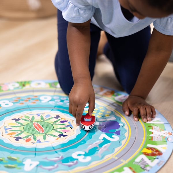 Melissa & Doug Round the Shore Tracks Floor Puslespil 48 stk Verden