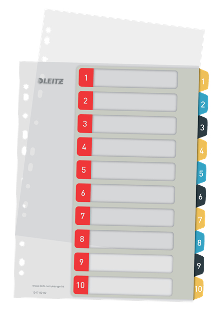 Leitz Cosy 1-10 printbart register, PP