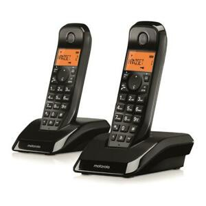 Motorola S12 Duo DECT-puhelin Soittajan tunnistus Musta