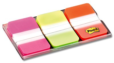 3M 686-PGO flikregister Tomma registerflikar Grön, Orange, Rosa