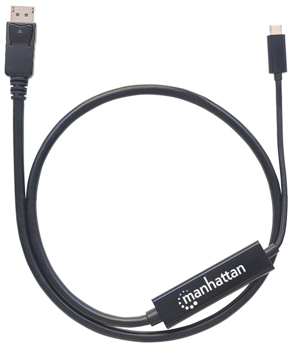 Manhattan 152471 videokaapeli-adapteri 1 m USB Type-C DisplayPort Musta