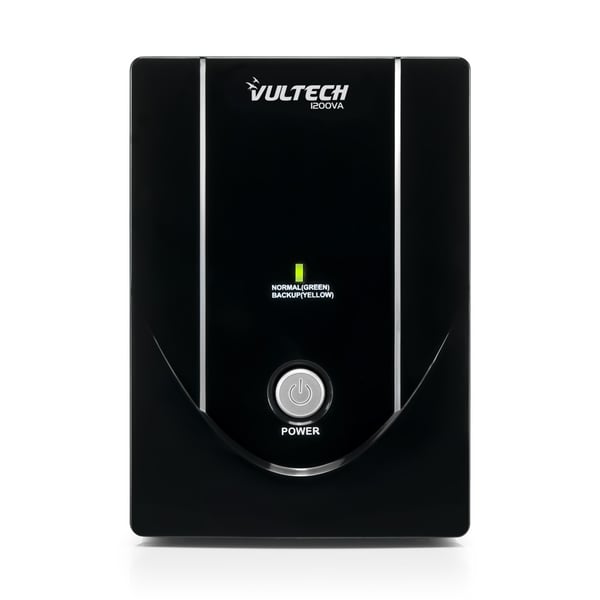 Vultech UPS1200VA-LITE UPS-enhed Interaktivt indgangsstik 1,2 kVA 600 W 2 AC stikkontakt(er)