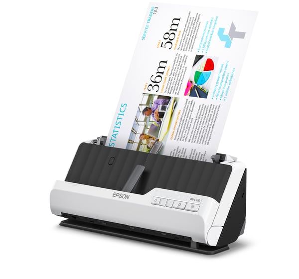 Epson DS-C330 ADF + arkinsyöttöskanneri 600 x 600 DPI A4 Musta, Valkoinen