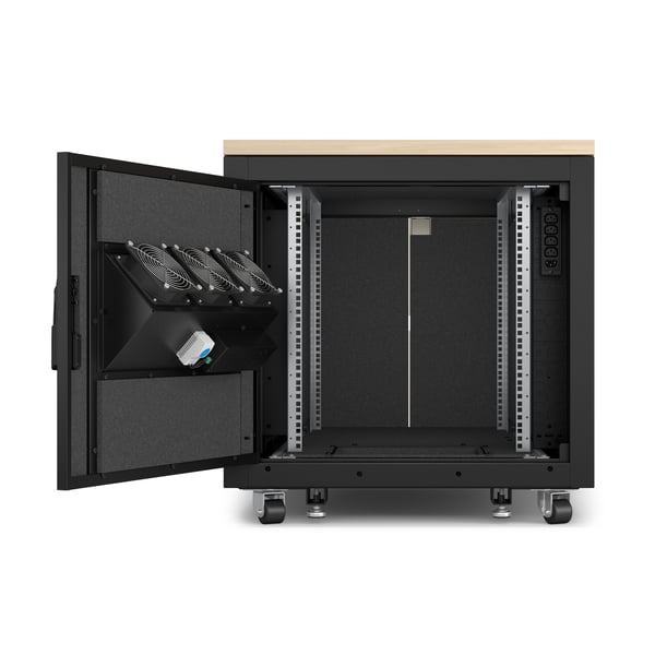 APC AR4012A stativ 12U Fritstående reol Sort, Ahorn farve