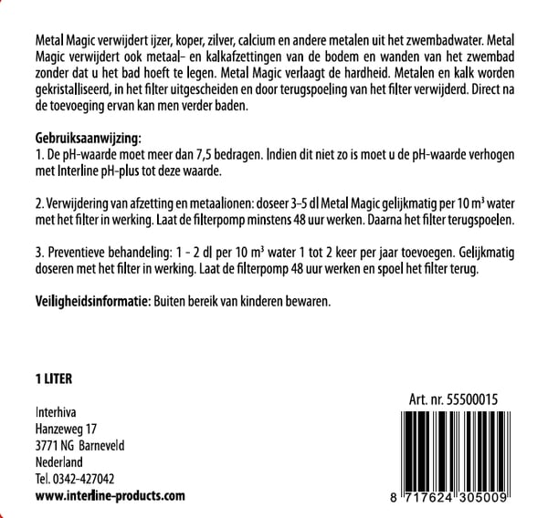 Interline 55500015 kemikalie til vandbehandling