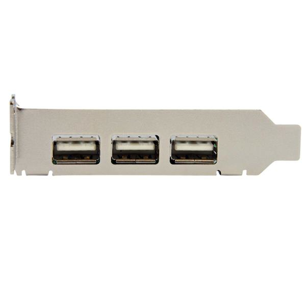 StarTech.com 4-portars USB 2.0 HighSpeed PCI Express Low Profile-gränssnittskort - 1 x USB 2.0 inte