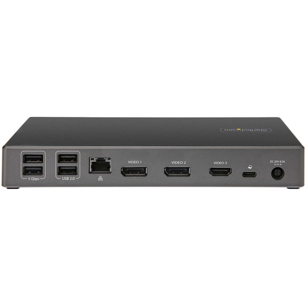 StarTech.com USB-C Dock - Trippel 4K-skärm - USB Typ-C Dockningsstation - 100 W PD 3.0 - DP 1.4 Alt