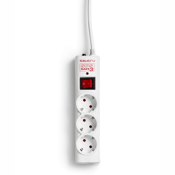 Salicru 680BA000001 overspændingsbeskytter Hvid 3 AC stikkontakt(er) 250 V 1,5 m