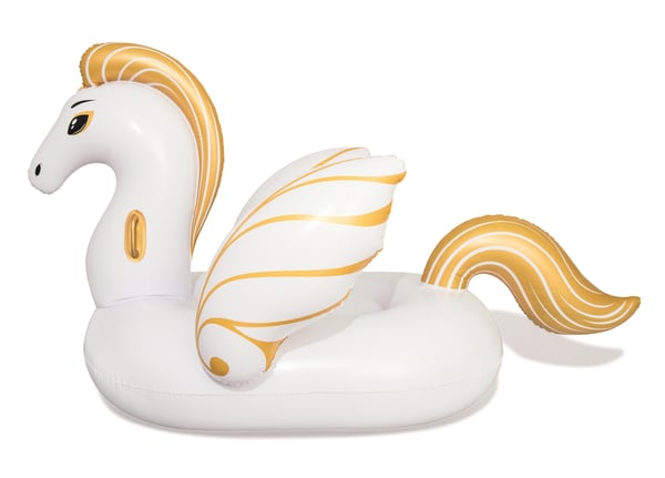 Bestway 41118 pool- och badmadrass Guld, Vit Vinyl Sittbadleksak