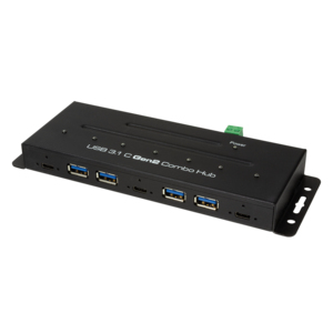LogiLink UA0319 gränssnittshubbar USB 3.2 Gen 2 (3.1 Gen 2) Type-C 10000 Mbit/s Svart