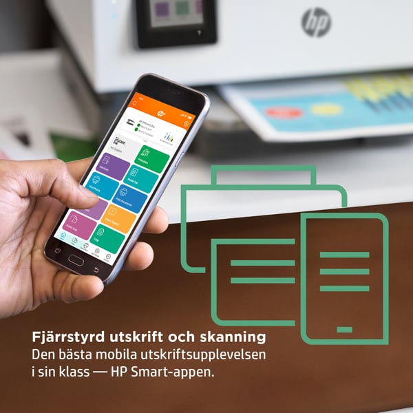 HP OfficeJet Pro 8022e Trådlöst All-in-One Färg Skrivare, Instant Ink; Dubbelsidig utskrift