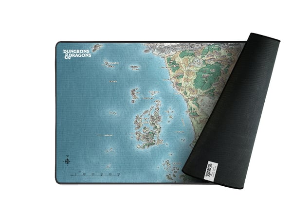 Konix KX DND MOUSEPAD XL FAERUN MAP Spelmusmatta Multifärg