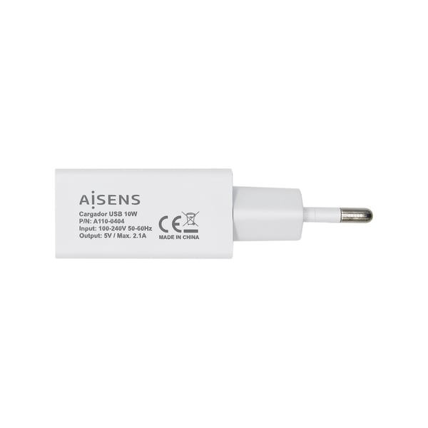 AISENS A110-0404 oplader til mobil enhed Digitalt kamera, Smartphone, Tablet Hvid Vekselstrøm Indendørs