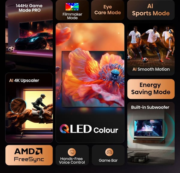 Hisense 98E7Q 2,49 m (98") 4K Ultra HD Älytelevisio Wi-Fi Musta